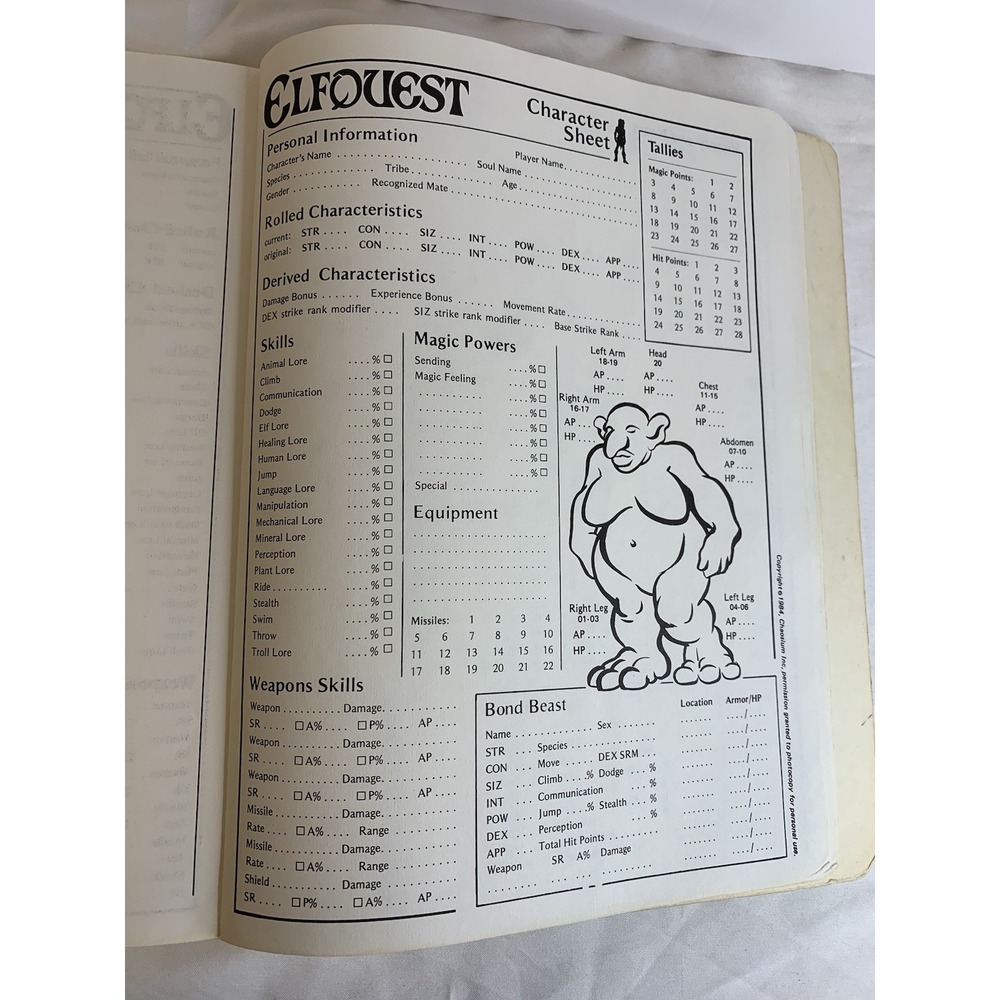Elfquest The Official Roleplaying Game 2nd Edition 1989, Softcover - Picture 11 of 12